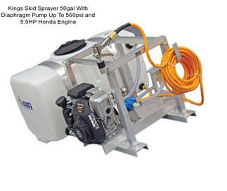 Kings Skid Sprayer 50gal With Diaphragm Pump Up To 560psi and 5.5HP Honda Engine