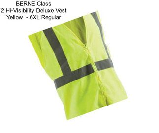 BERNE Class 2 Hi-Visibility Deluxe Vest Yellow  - 6XL Regular