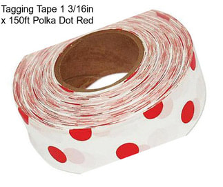 Tagging Tape 1 3/16in x 150ft Polka Dot Red