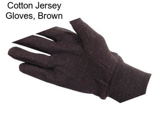 Cotton Jersey Gloves, Brown