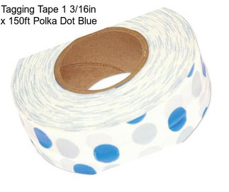 Tagging Tape 1 3/16in x 150ft Polka Dot Blue