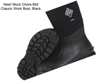 New! Muck Chore Mid Classic Work Boot, Black