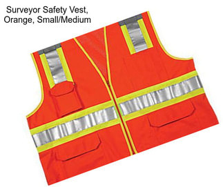 Surveyor Safety Vest, Orange, Small/Medium
