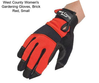West County Women\'s Gardening Gloves, Brick Red, Small