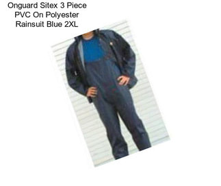 Onguard Sitex 3 Piece PVC On Polyester Rainsuit Blue 2XL