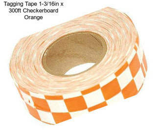 Tagging Tape 1-3/16in x 300ft Checkerboard Orange