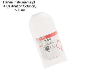 Hanna Instruments pH 4 Calibration Solution, 500 ml