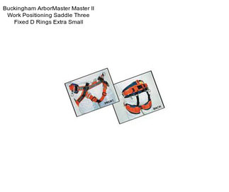 Buckingham ArborMaster Master II Work Positioning Saddle Three Fixed D Rings Extra Small