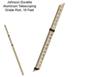 Johnson Durable Aluminum Telescoping Grade Rod, 16 Feet