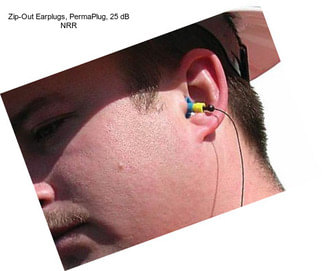 Zip-Out Earplugs, PermaPlug, 25 dB NRR