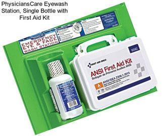 PhysiciansCare Eyewash Station, Single Bottle with First Aid Kit