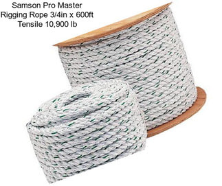 Samson Pro Master Rigging Rope 3/4in x 600ft Tensile 10,900 lb