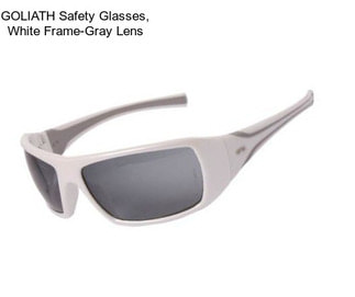GOLIATH Safety Glasses, White Frame-Gray Lens