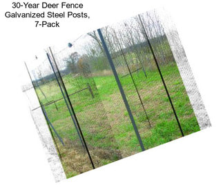 30-Year Deer Fence Galvanized Steel Posts, 7-Pack