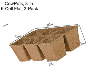 CowPots, 3-In. 6-Cell Flat, 3-Pack