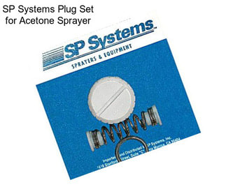 SP Systems Plug Set for Acetone Sprayer