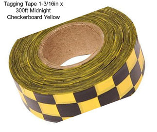 Tagging Tape 1-3/16in x 300ft Midnight Checkerboard Yellow