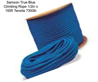 Samson True Blue Climbing Rope 1/2in x 150ft Tensile 7300lb