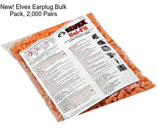 New! Elvex Earplug Bulk Pack, 2,000 Pairs