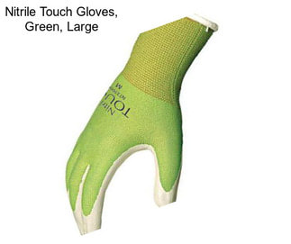 Nitrile Touch Gloves, Green, Large