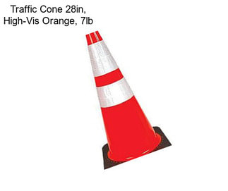 Traffic Cone 28in, High-Vis Orange, 7lb