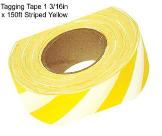 Tagging Tape 1 3/16in x 150ft Striped Yellow