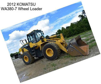 2012 KOMATSU WA380-7 Wheel Loader