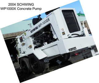 2004 SCHWING WP1000X Concrete Pump