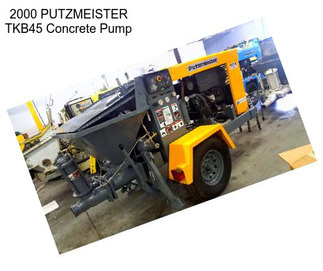 2000 PUTZMEISTER TKB45 Concrete Pump