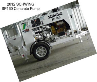 2012 SCHWING SP160 Concrete Pump