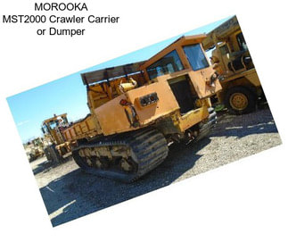 MOROOKA MST2000 Crawler Carrier or Dumper