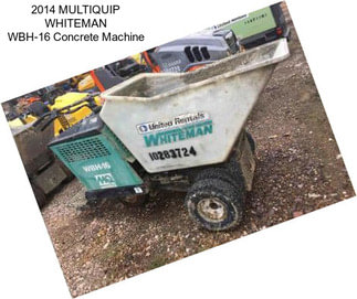 2014 MULTIQUIP WHITEMAN WBH-16 Concrete Machine