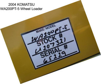 2004 KOMATSU WA200PT-5 Wheel Loader