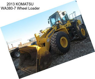 2013 KOMATSU WA380-7 Wheel Loader