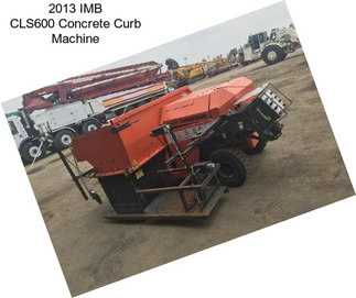 2013 IMB CLS600 Concrete Curb Machine