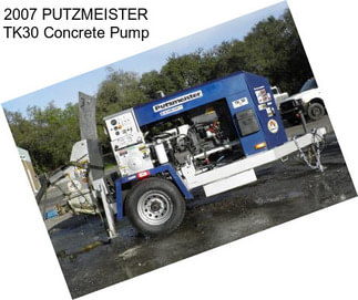 2007 PUTZMEISTER TK30 Concrete Pump