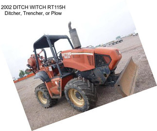 2002 DITCH WITCH RT115H Ditcher, Trencher, or Plow