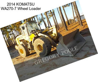 2014 KOMATSU WA270-7 Wheel Loader