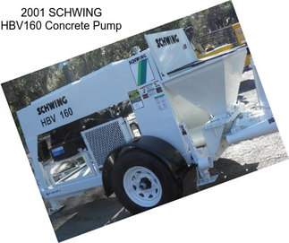 2001 SCHWING HBV160 Concrete Pump
