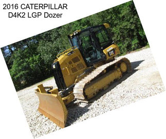 2016 CATERPILLAR D4K2 LGP Dozer