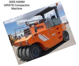 2005 HAMM GRW18 Compaction Machine