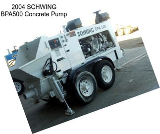 2004 SCHWING BPA500 Concrete Pump