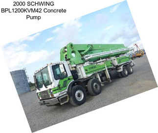 2000 SCHWING BPL1200KVM42 Concrete Pump