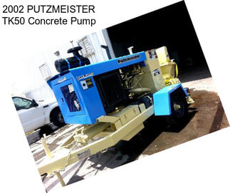 2002 PUTZMEISTER TK50 Concrete Pump