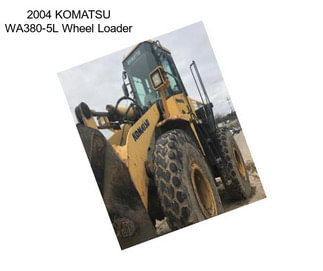 2004 KOMATSU WA380-5L Wheel Loader