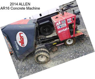 2014 ALLEN AR16 Concrete Machine