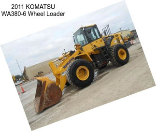 2011 KOMATSU WA380-6 Wheel Loader