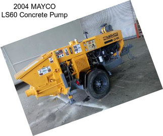 2004 MAYCO LS60 Concrete Pump