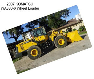 2007 KOMATSU WA380-6 Wheel Loader