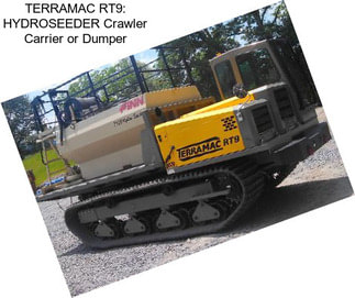 TERRAMAC RT9: HYDROSEEDER Crawler Carrier or Dumper